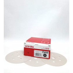 WHITE DRY SANDING VELCRO DISC P400 150MM
