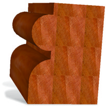 Classical cove router bit profile wood example